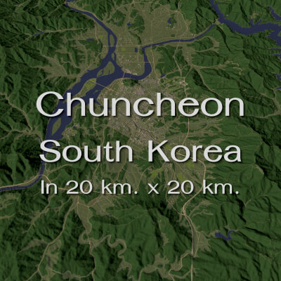 Chuncheon South Korea - City and Urban in 25 km x 25 km