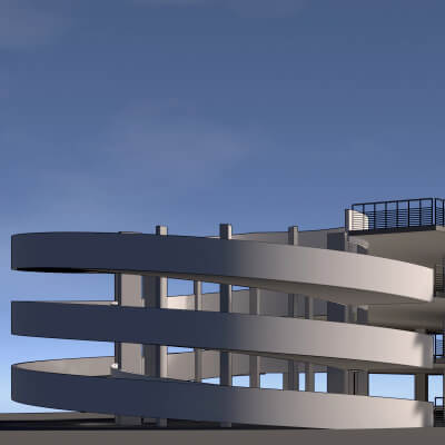 Parking Garage in Section Cut 26-19