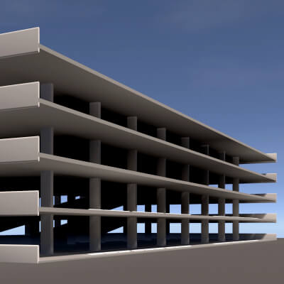 Parking Garage in Section Cut 26-20