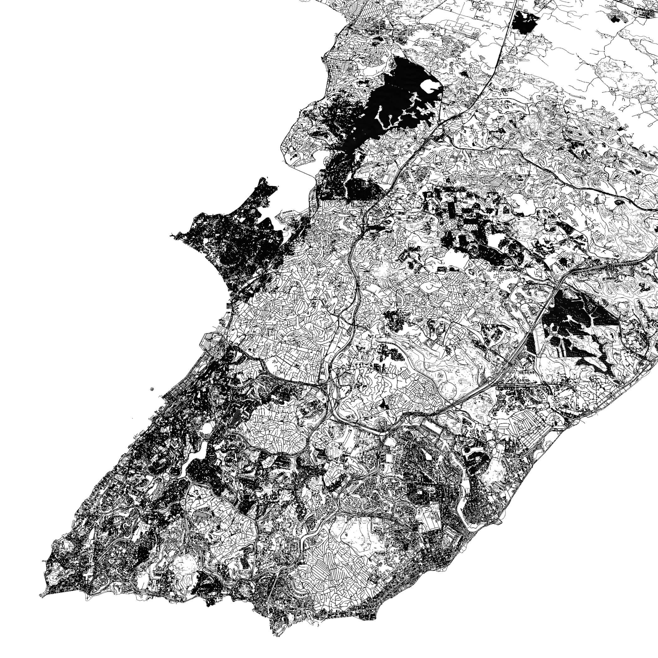 Salvador Brazil - city and urban in 25 km x 25 km 3D Model