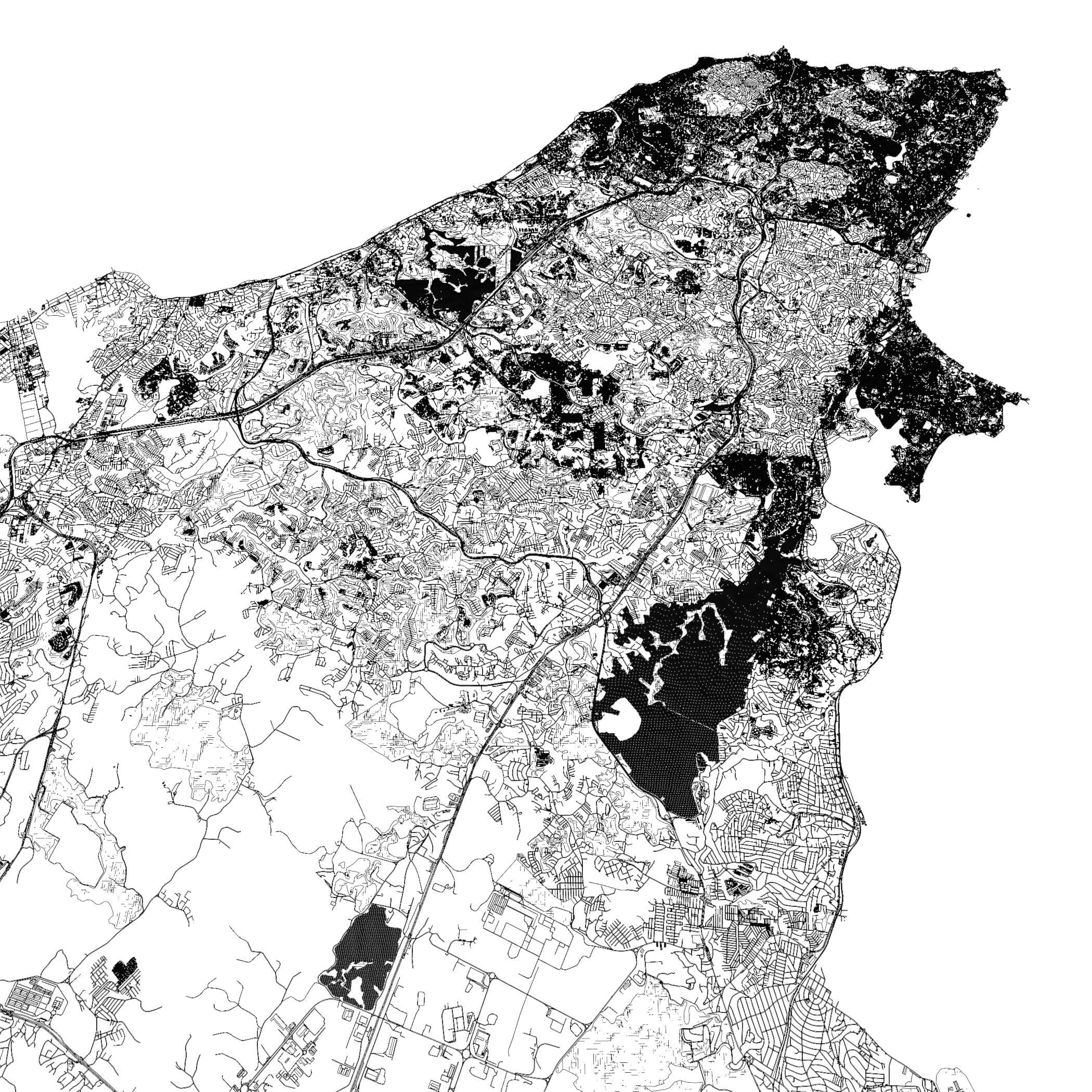 Salvador Brazil - city and urban in 25 km x 25 km 3D Model