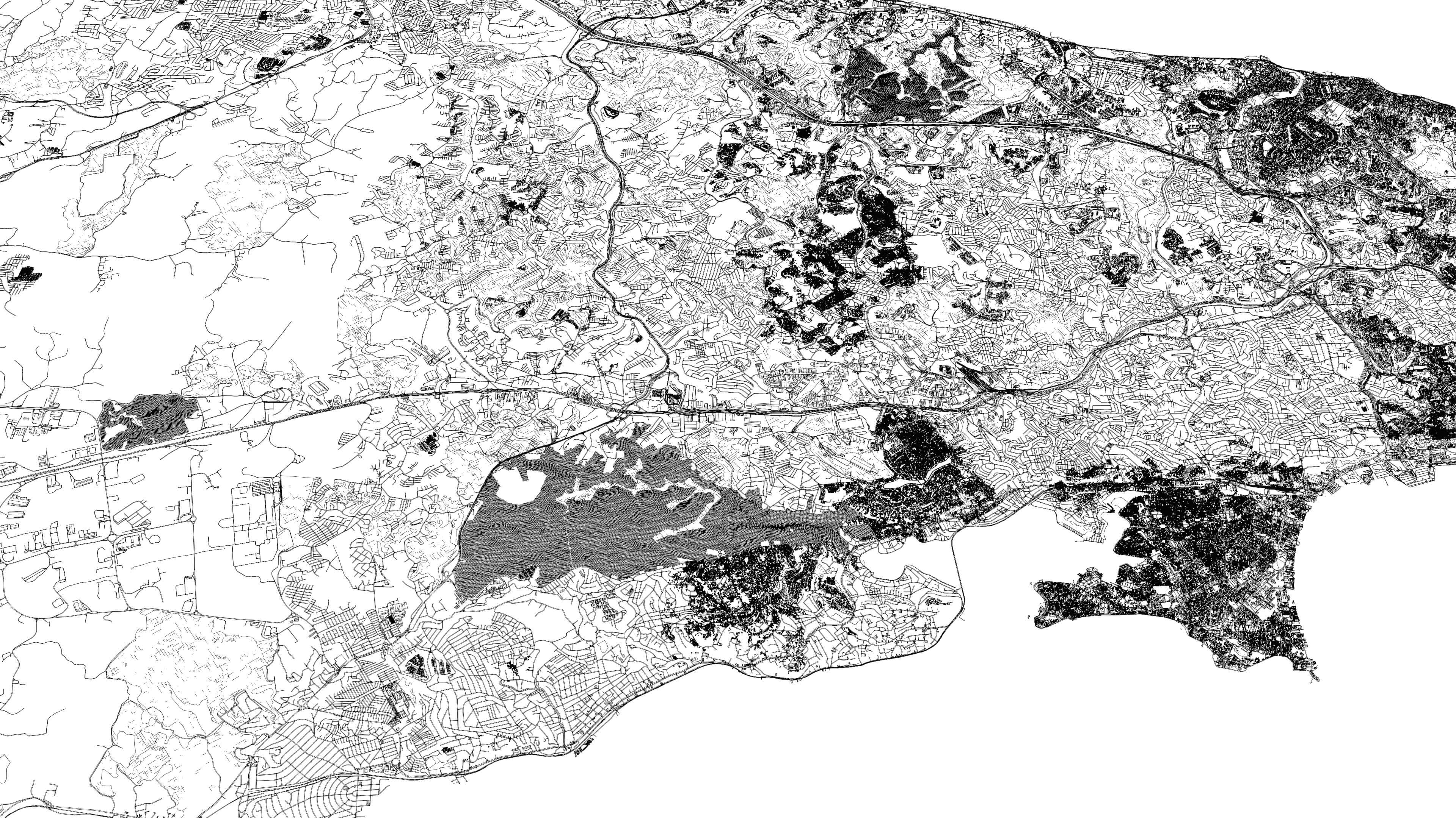 Salvador Brazil - city and urban in 25 km x 25 km 3D Model
