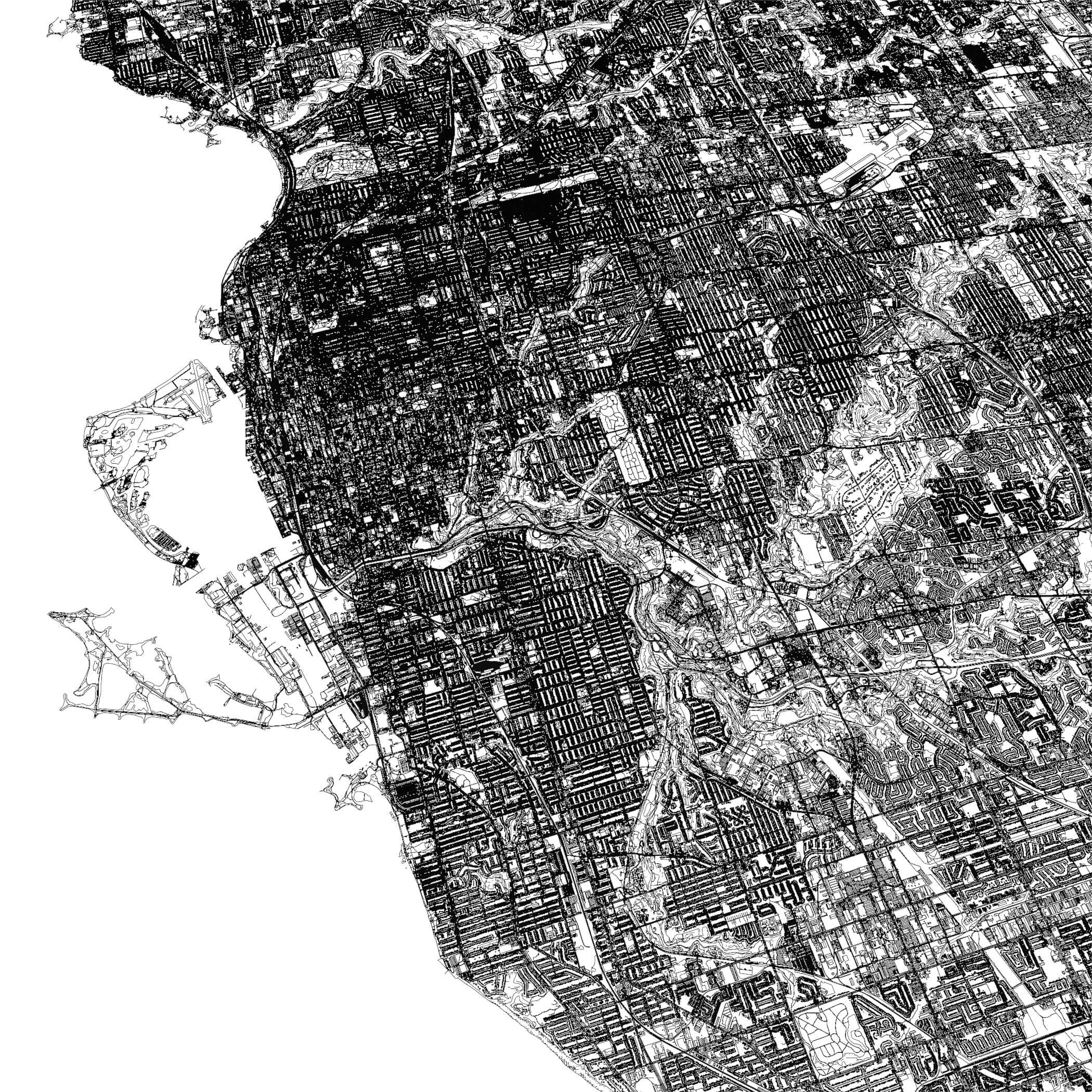 Toronto Canada in 25 km x 25 km - city and urban 3D Model