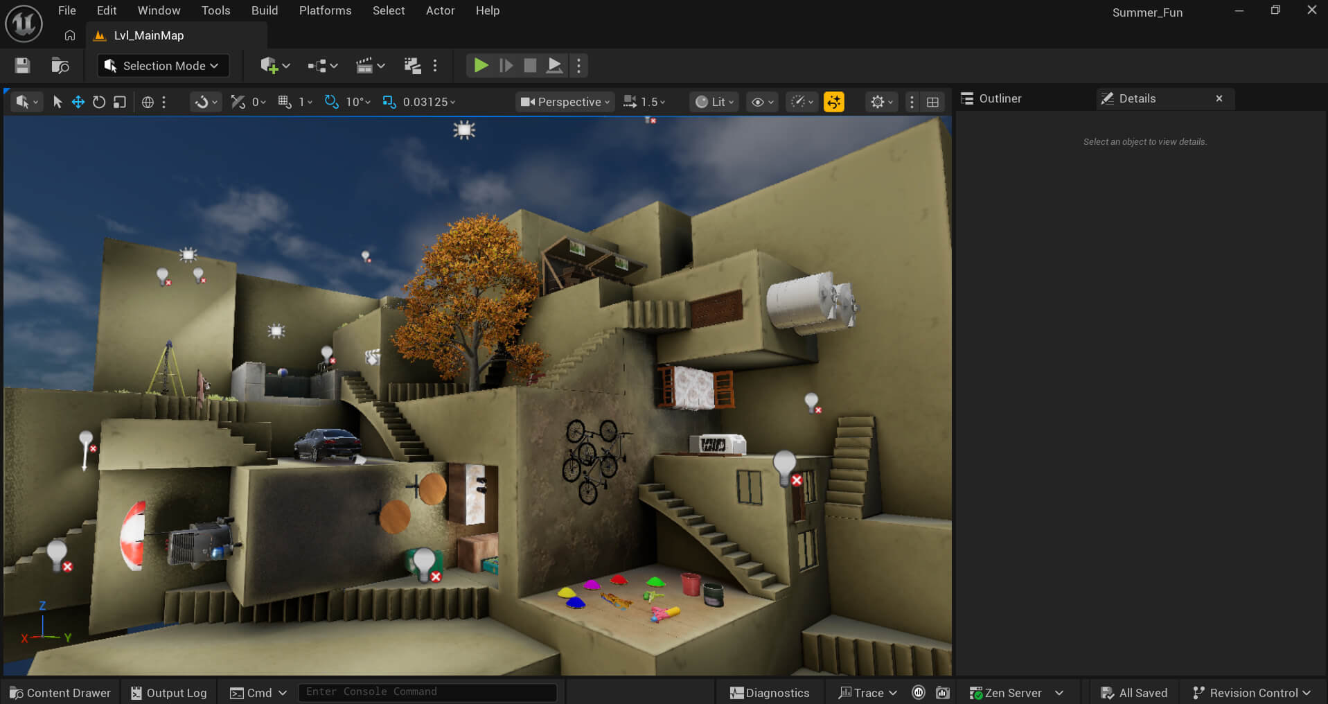 Summer Memory Museum 3D Render, Digital Artwork by Jitesh