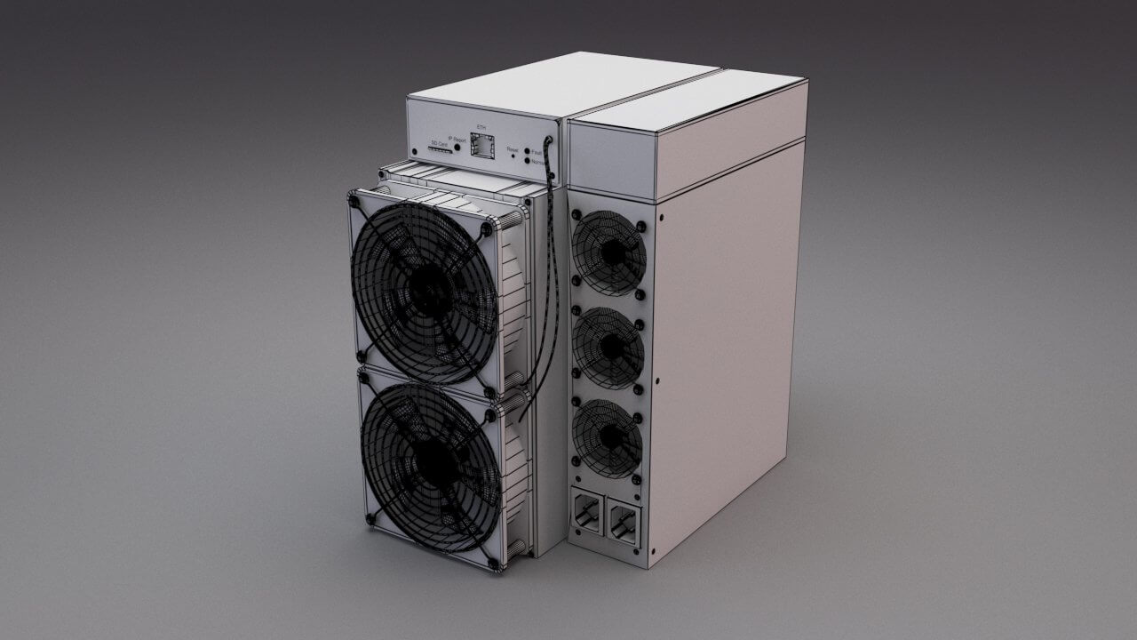 Antminer S19 Pro Cryptocurrency Mining Hardware 3D Model