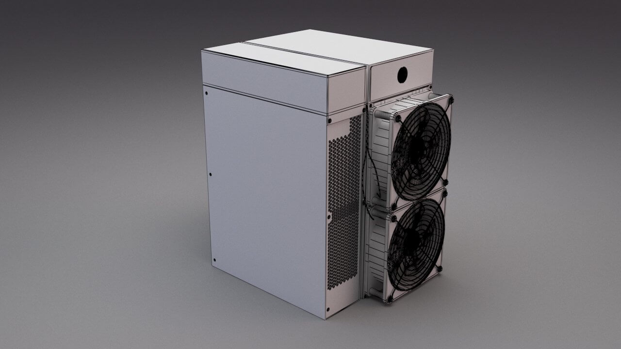 Antminer S19 Pro Cryptocurrency Mining Hardware 3D Model