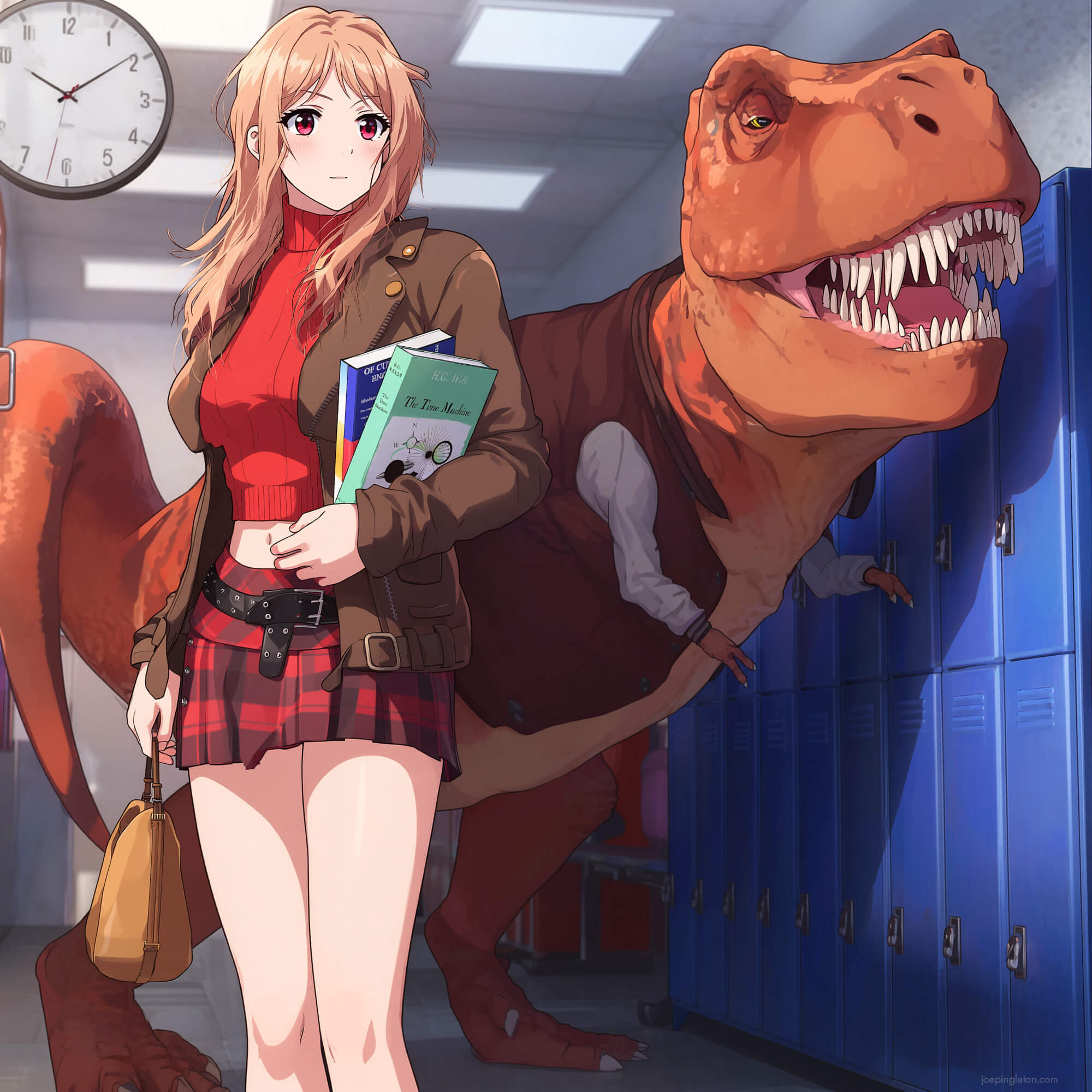 Tammy and the T-Rex 3D Render, Digital Artwork by joepingleton