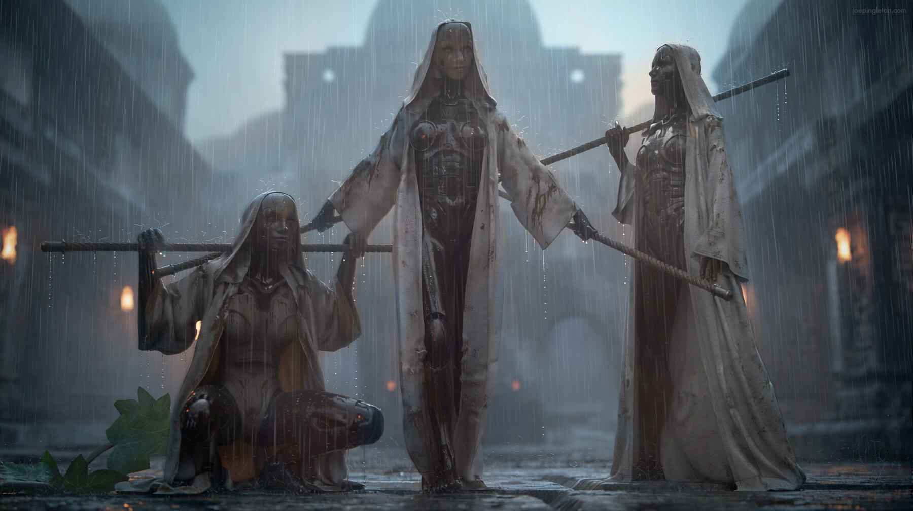 Three Sisters 3D Render, Digital Artwork by joepingleton