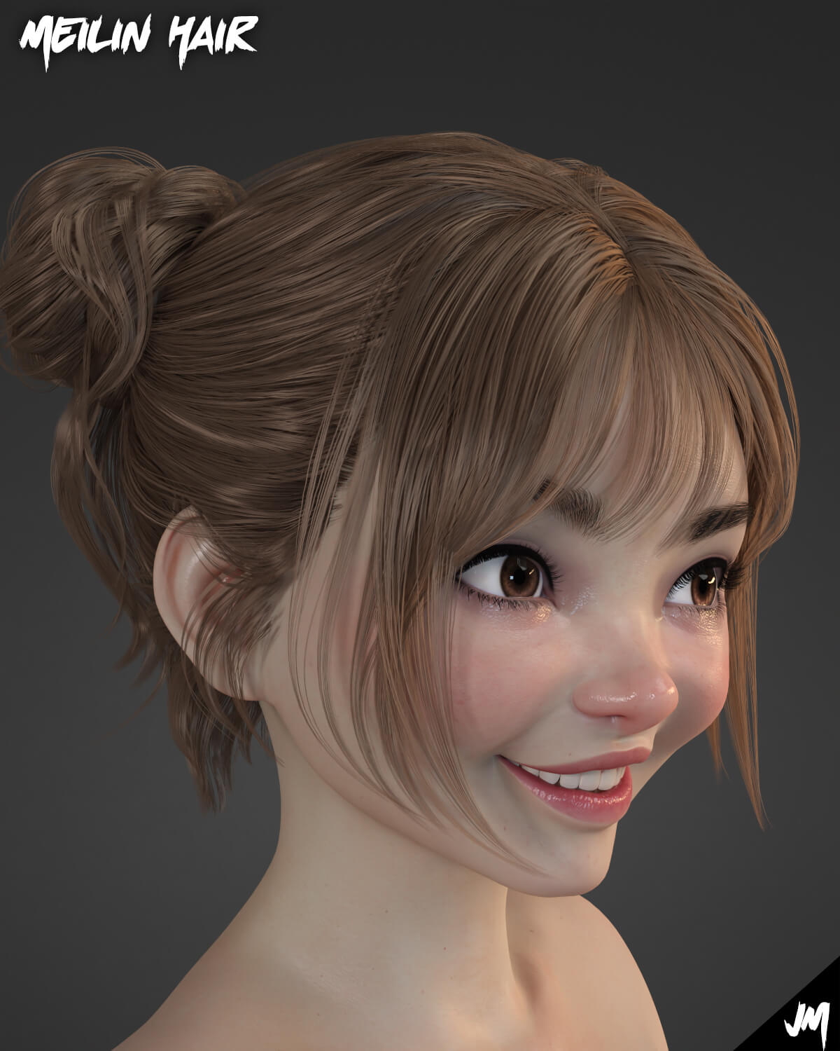 JM Meilin Hair for Genesis 9 Daz Content