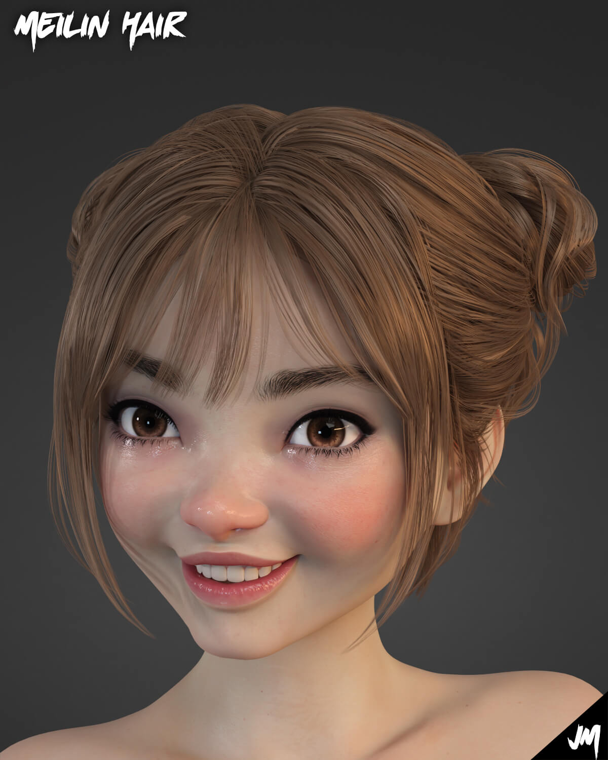 JM Meilin Hair for Genesis 9 Daz Content