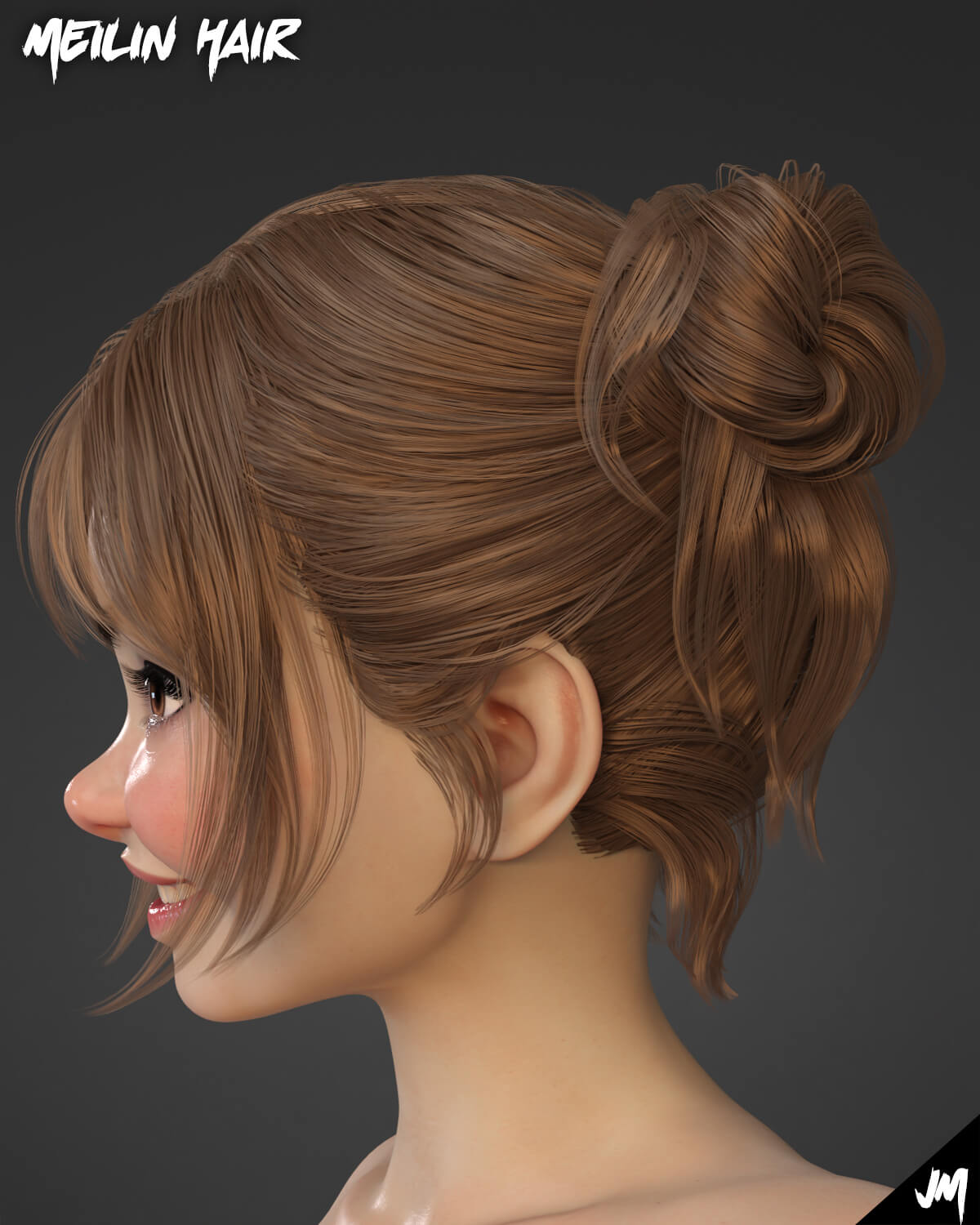JM Meilin Hair for Genesis 9 Daz Content
