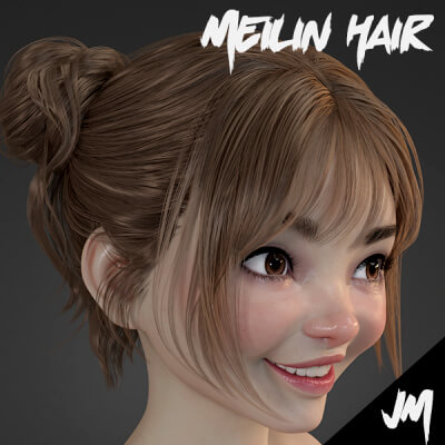 JM Meilin Hair for Genesis 9