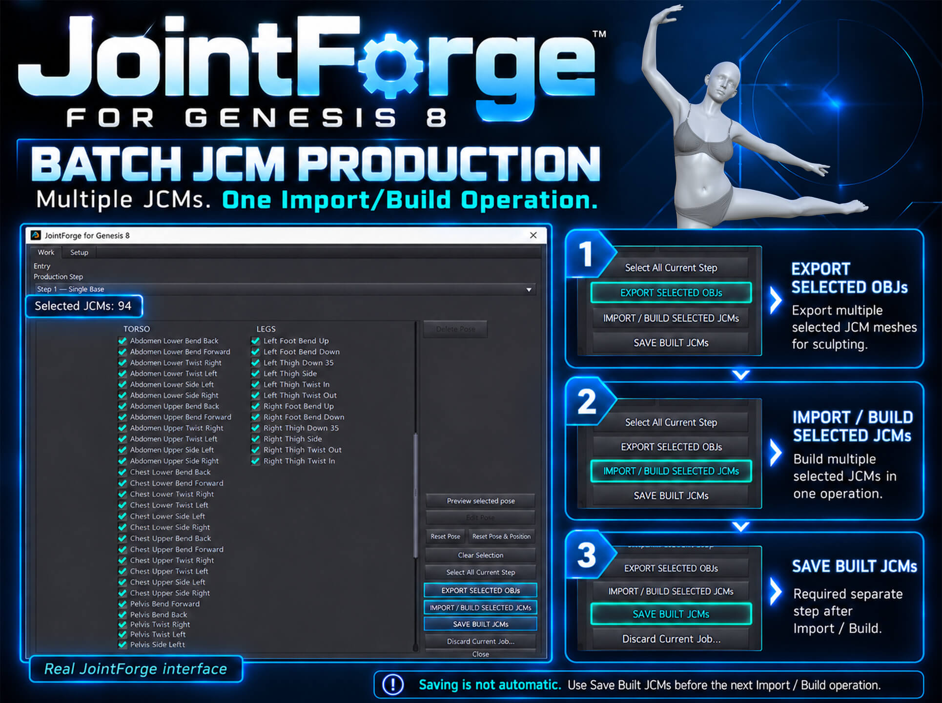 JointForge &ndash JCM Creator for Genesis 8 v1.0 Daz Content