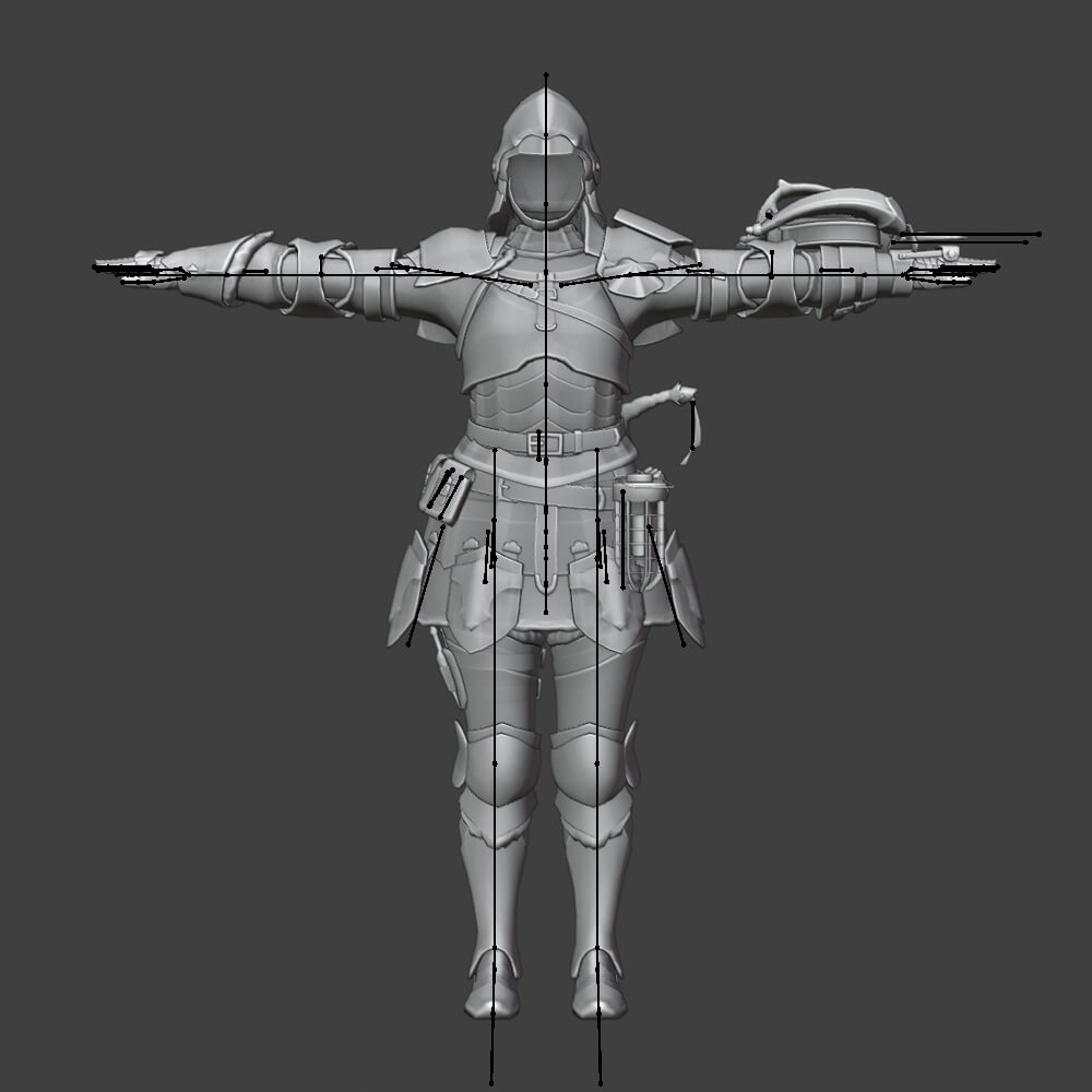 Alloy Armor Female - Monster Hunter World 3D Model