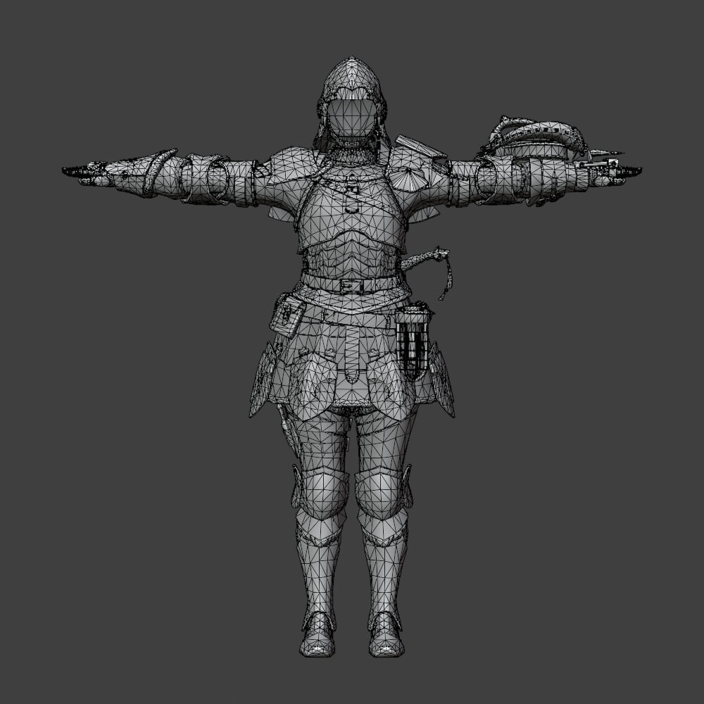 Alloy Armor Female - Monster Hunter World 3D Model