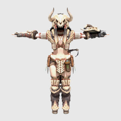 Bone Armor Female - Monster Hunter World 3D Model