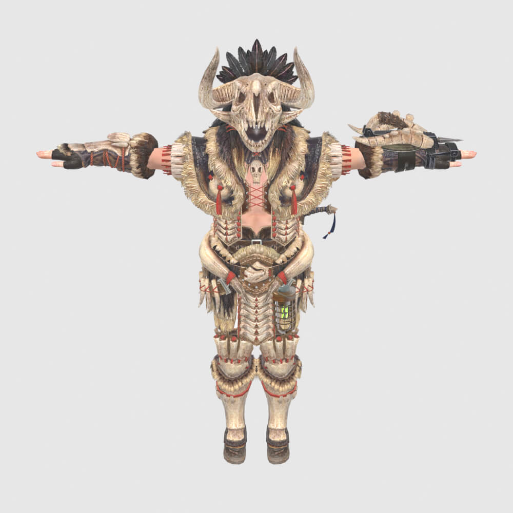 Bone Armor Male - Monster Hunter World 3D Model