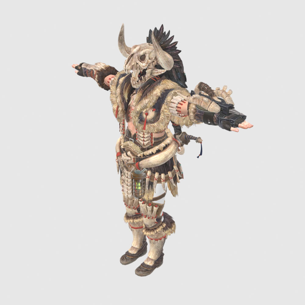 Bone Armor Male - Monster Hunter World 3D Model
