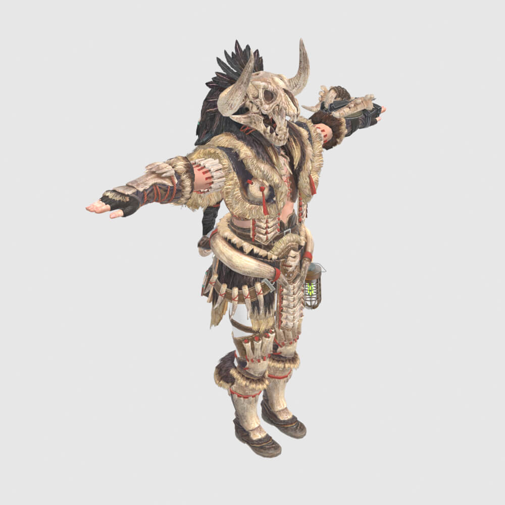 Bone Armor Male - Monster Hunter World 3D Model