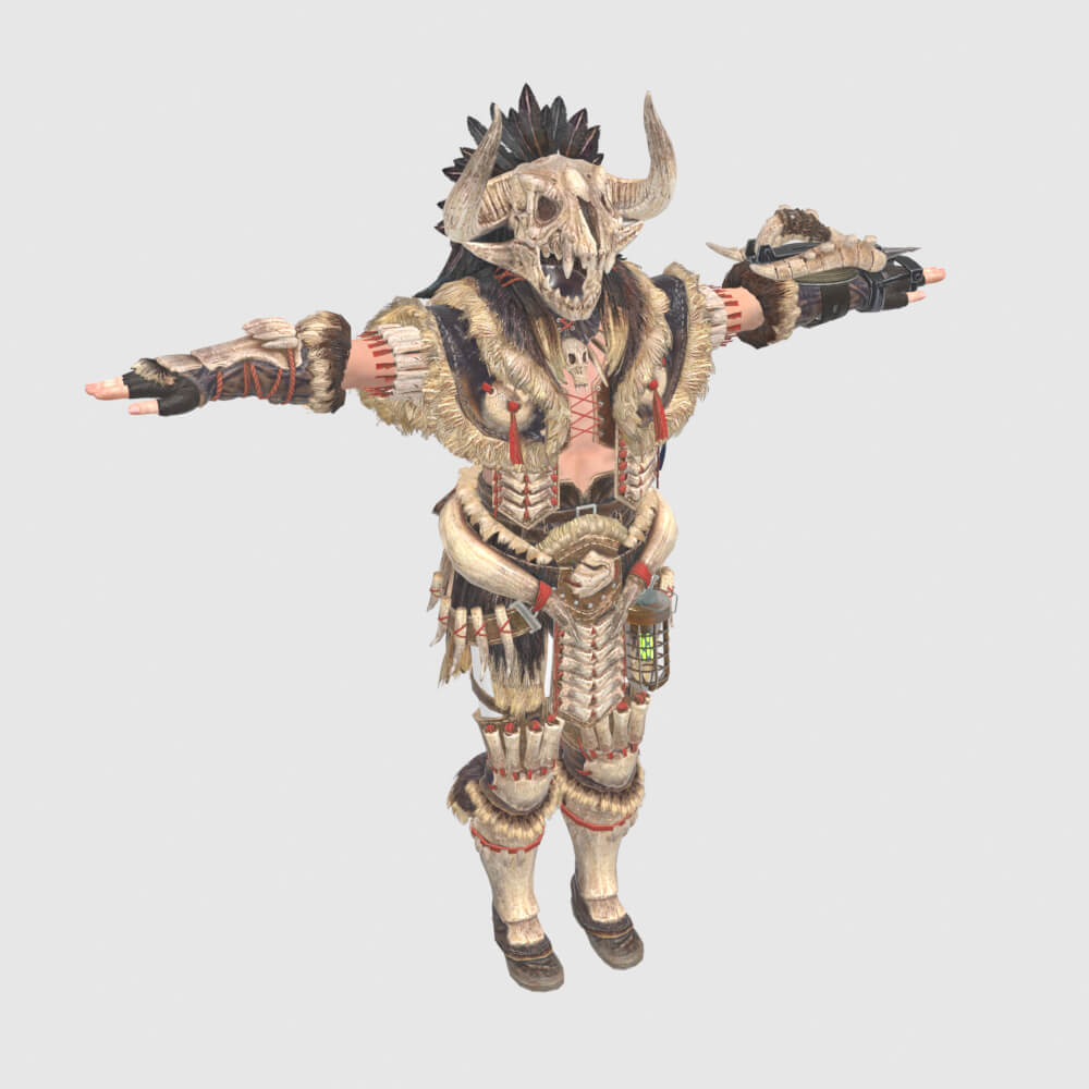 Bone Armor Male - Monster Hunter World 3D Model