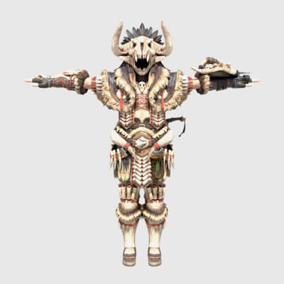 Bone Armor Male - Monster Hunter World 3D Model