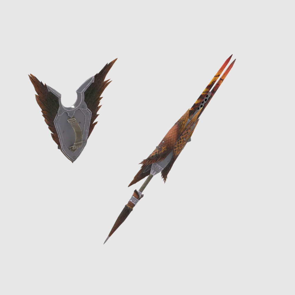 Crimson Hornet - Monster Hunter World 3D Model
