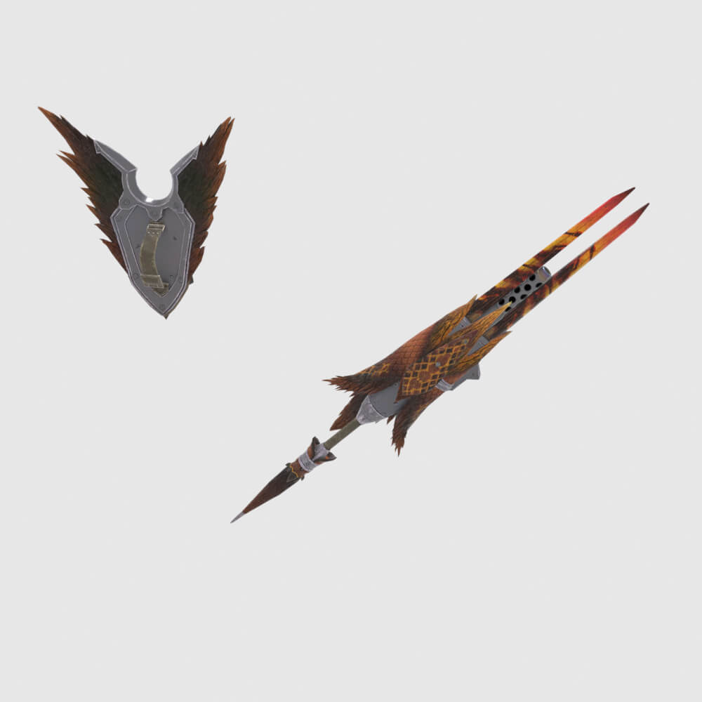 Crimson Hornet - Monster Hunter World 3D Model