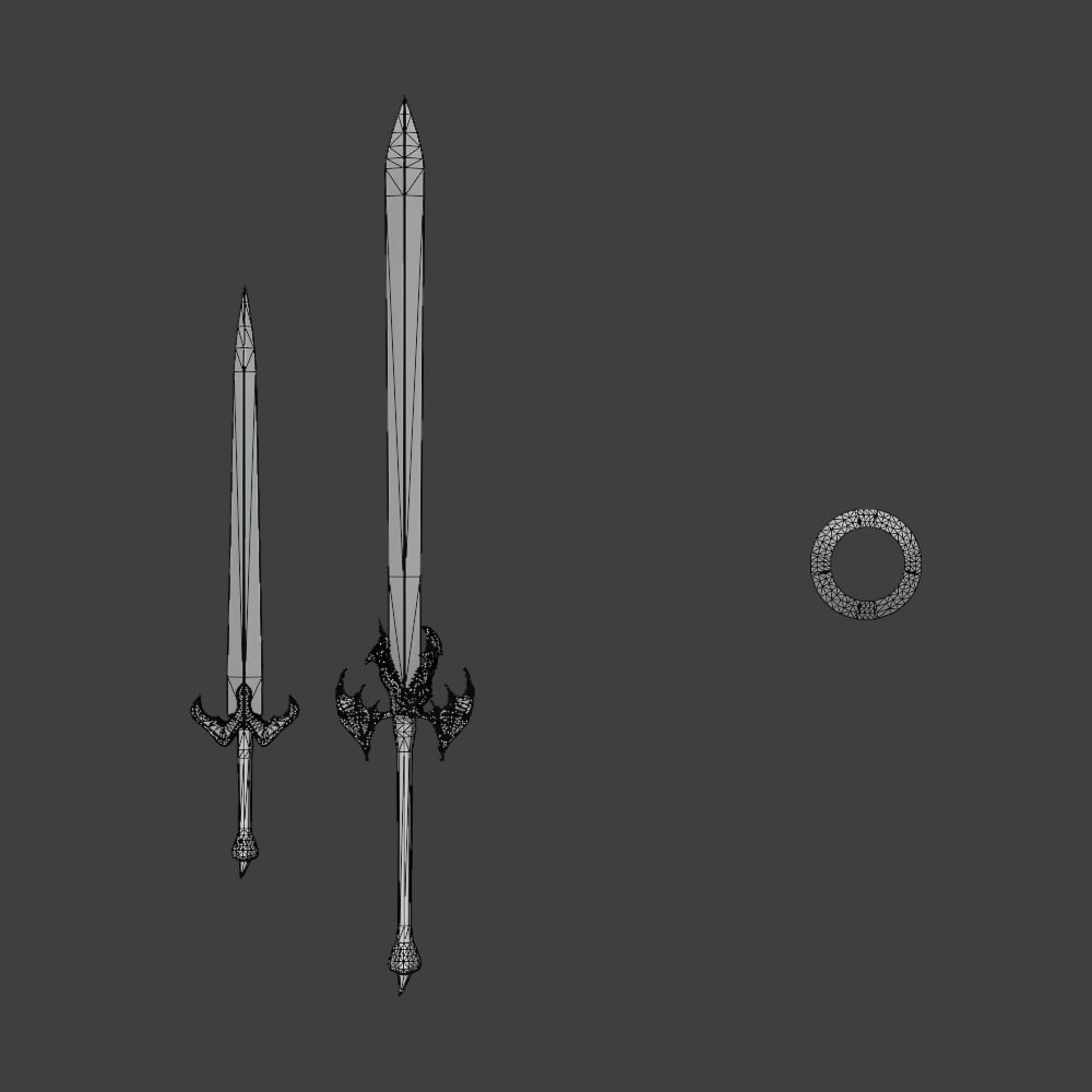 Dantes Devil Sword - Monster Hunter World 3D Model