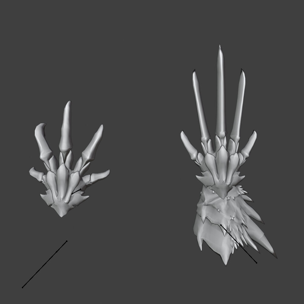 Decimation Claws - Monster Hunter World 3D Model
