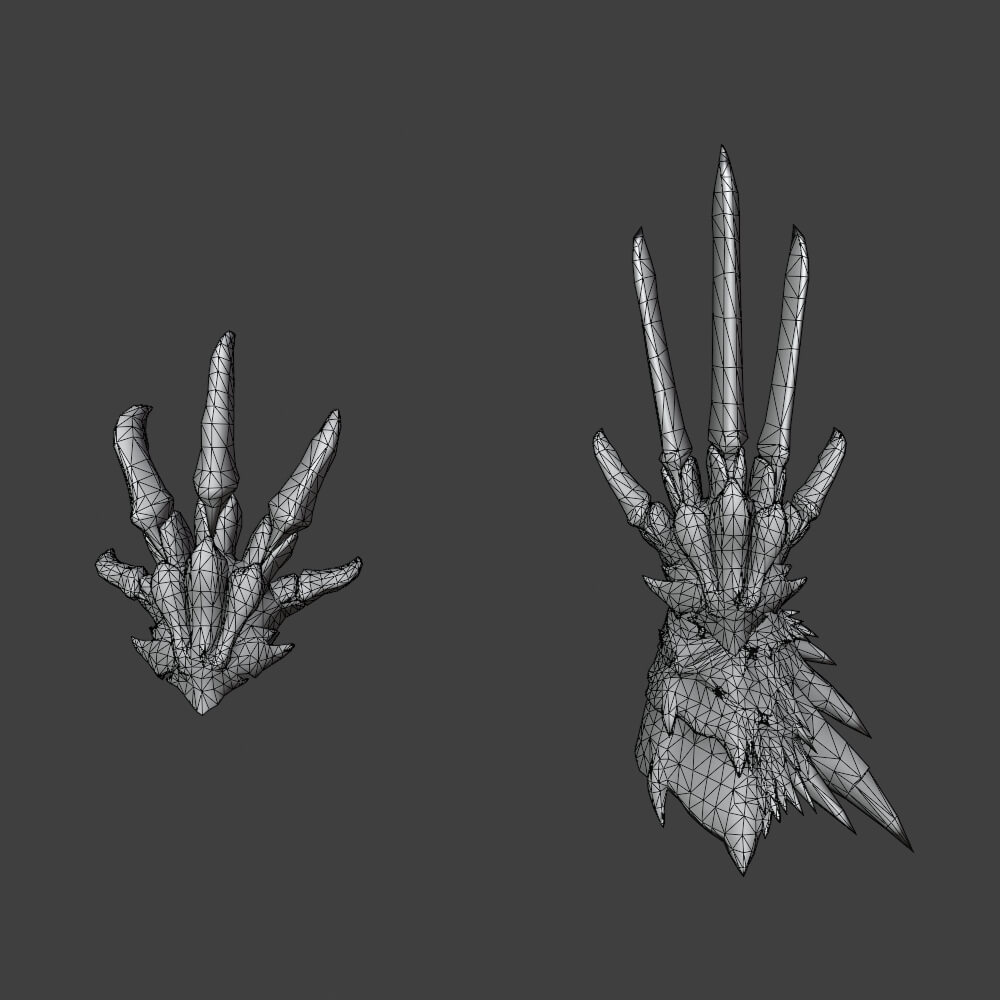 Decimation Claws - Monster Hunter World 3D Model