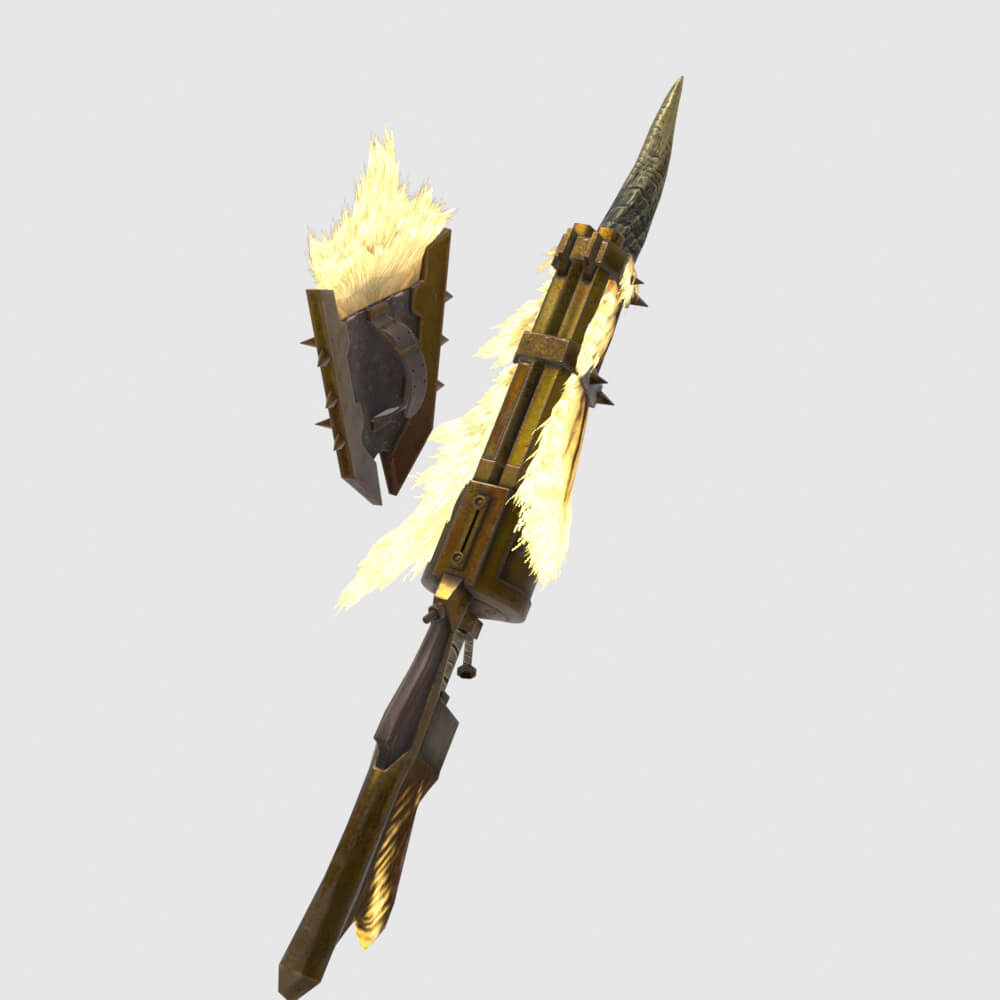 Demonlord Gunlance - Monster Hunter World 3D Model