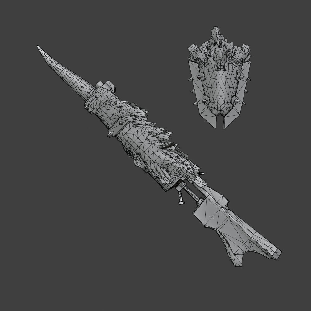 Demonlord Gunlance - Monster Hunter World 3D Model