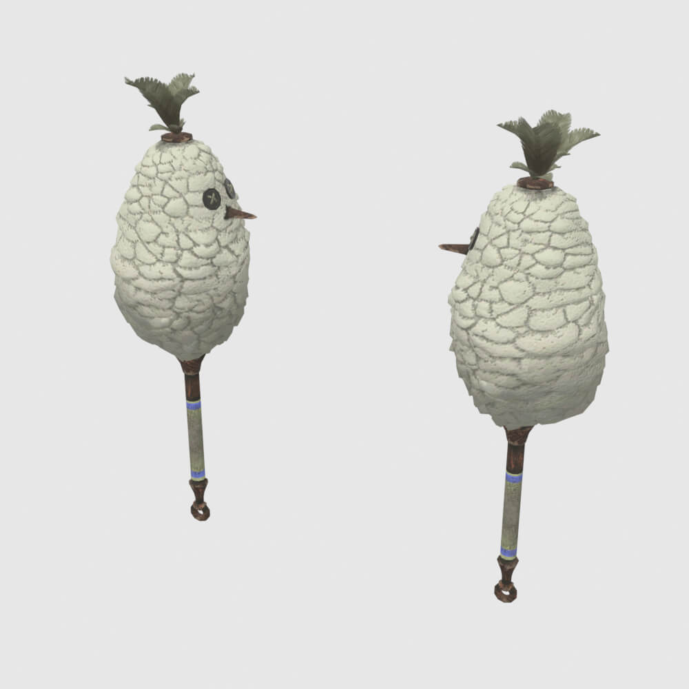 Downy Crake Brooms - Monster Hunter World 3D Model