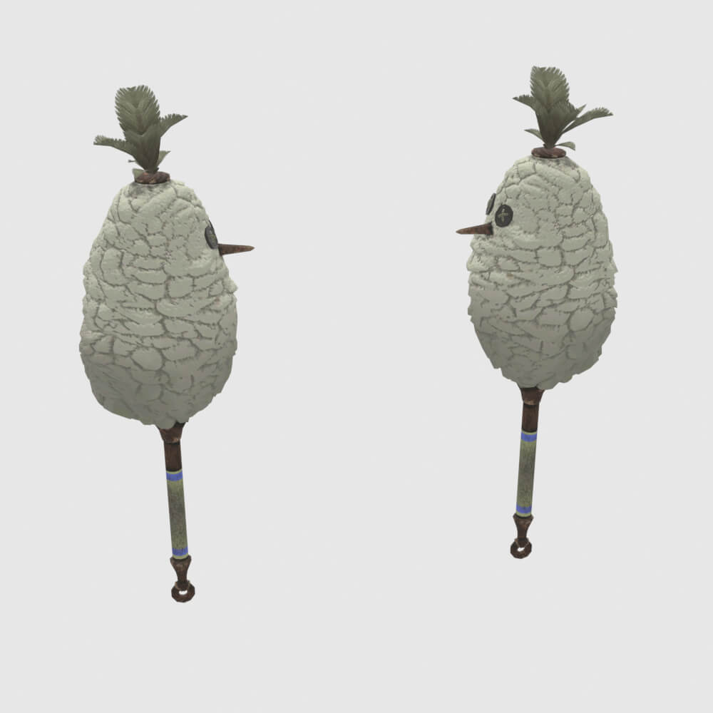 Downy Crake Brooms - Monster Hunter World 3D Model