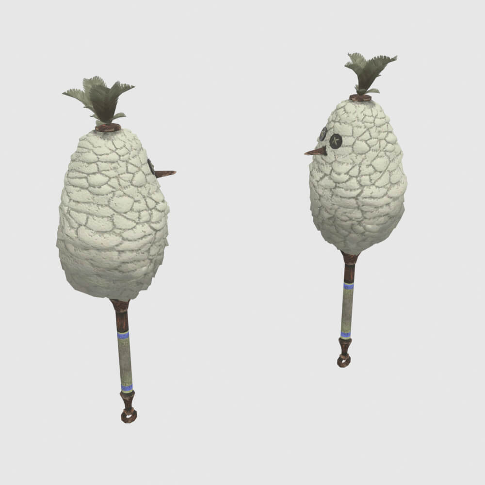 Downy Crake Brooms - Monster Hunter World 3D Model