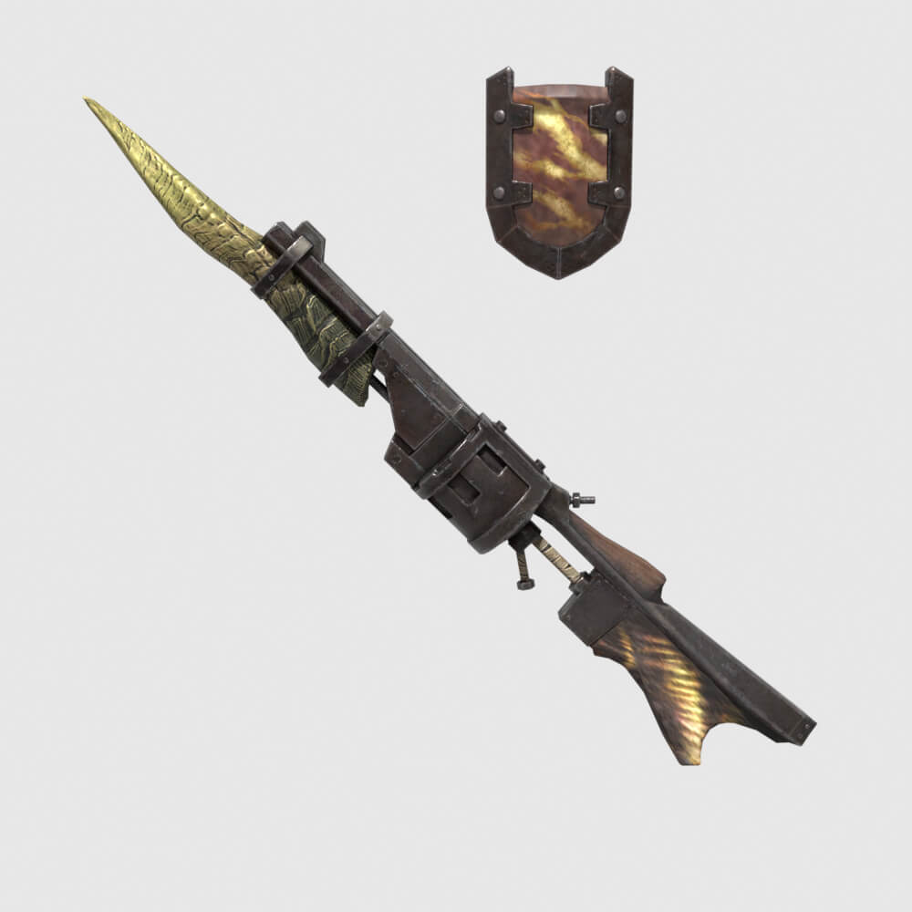 Great Demon Gunlance - Monster Hunter World 3D Model