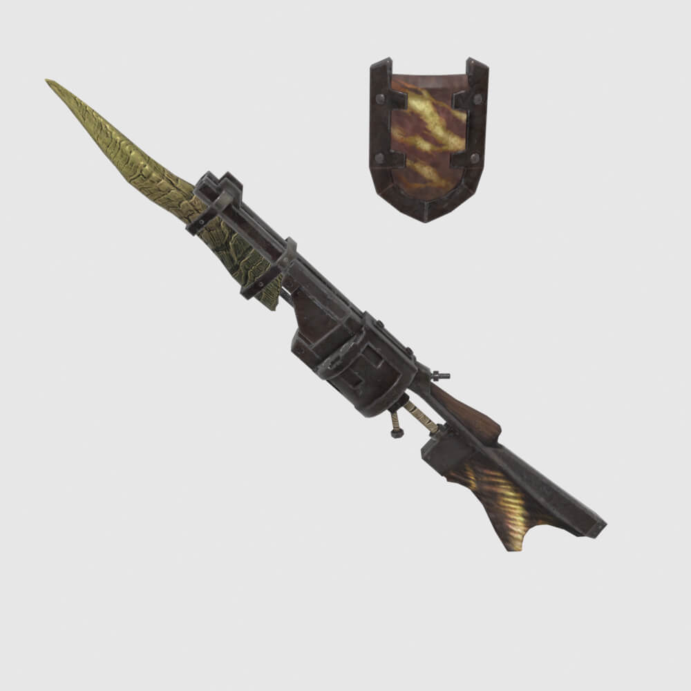 Great Demon Gunlance - Monster Hunter World 3D Model