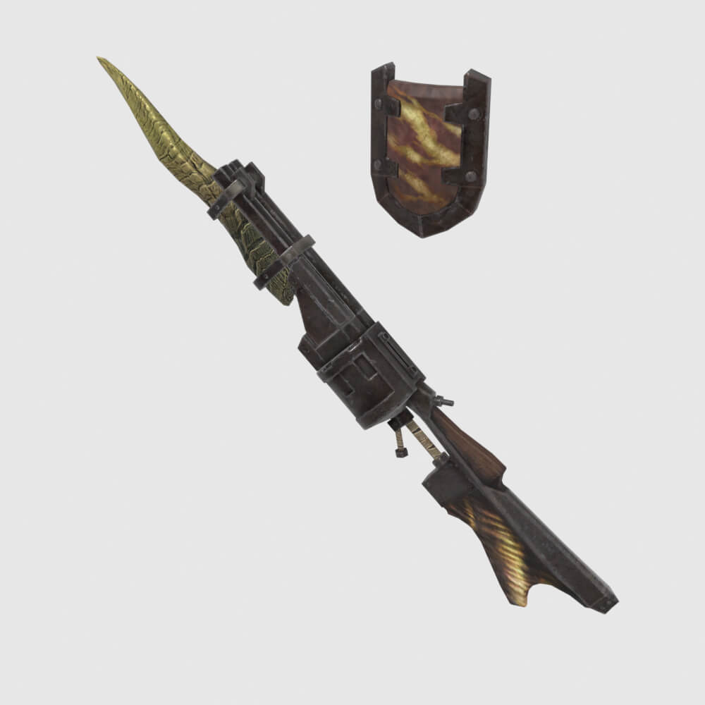 Great Demon Gunlance - Monster Hunter World 3D Model