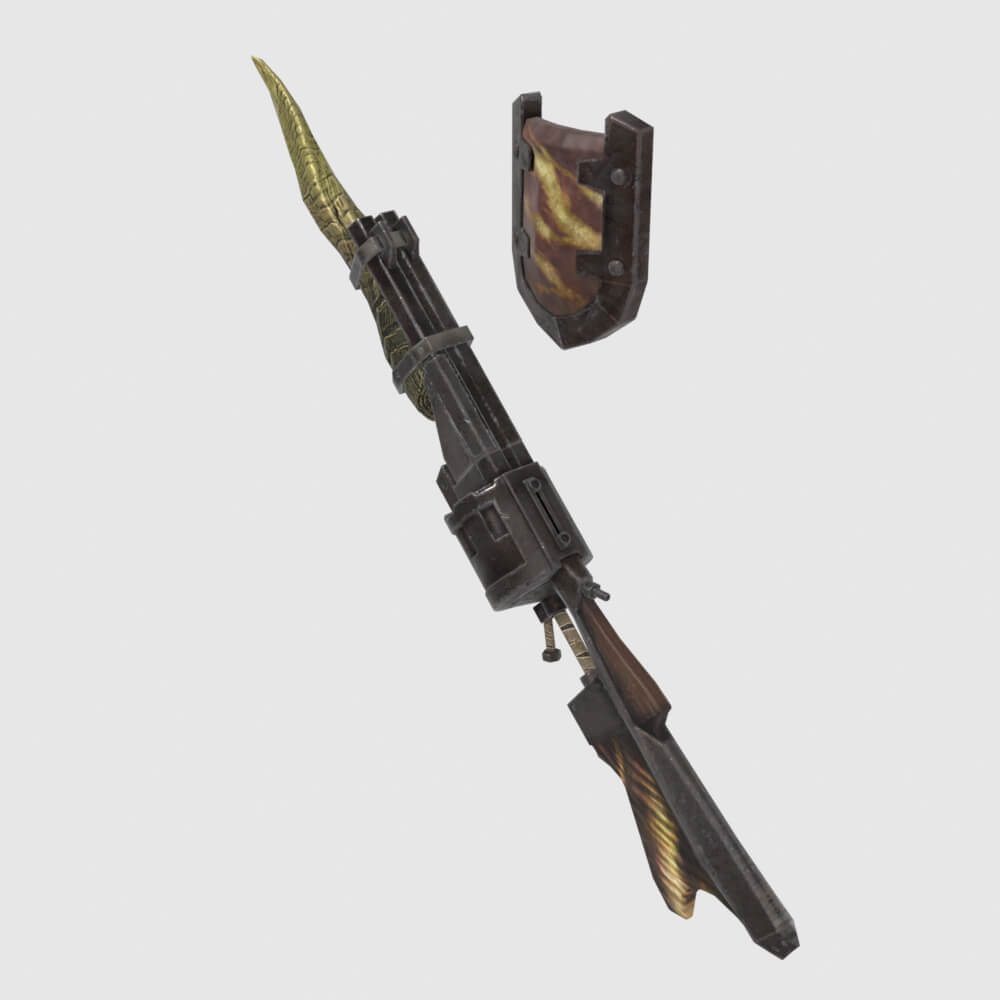 Great Demon Gunlance - Monster Hunter World 3D Model