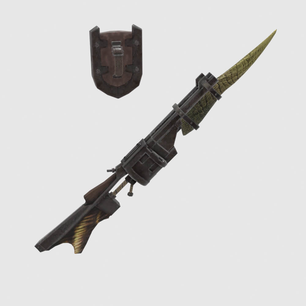 Great Demon Gunlance - Monster Hunter World 3D Model