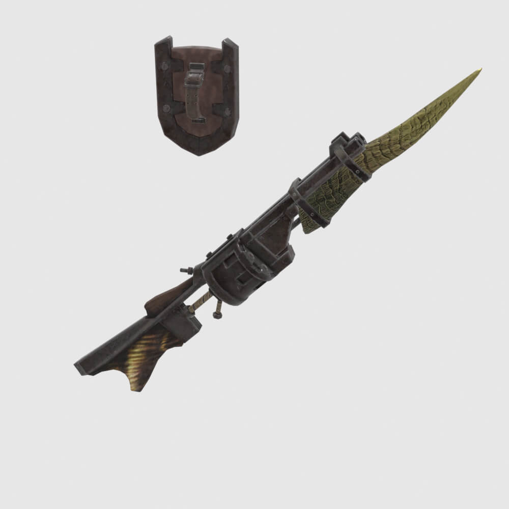 Great Demon Gunlance - Monster Hunter World 3D Model