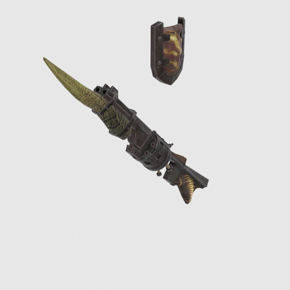 Great Demon Gunlance - Monster Hunter World 3D Model