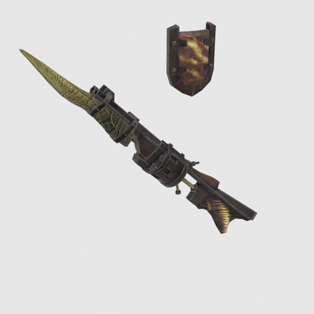 Great Demon Gunlance - Monster Hunter World 3D Model