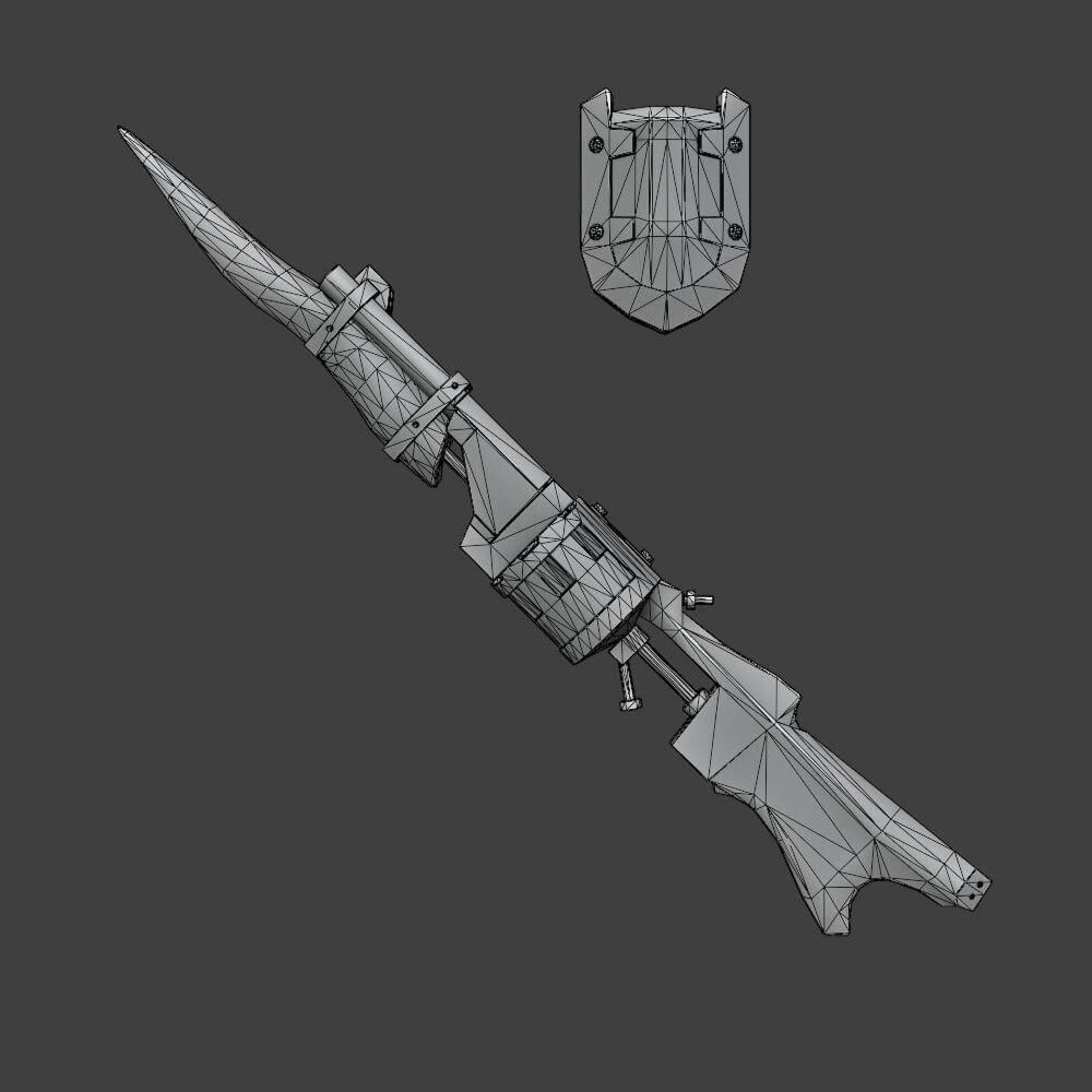 Great Demon Gunlance - Monster Hunter World 3D Model