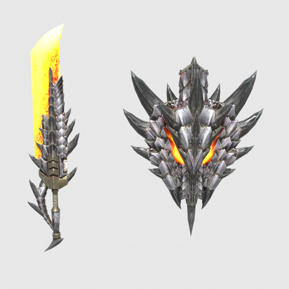 Hellsire Blade - Monster Hunter World 3D Model