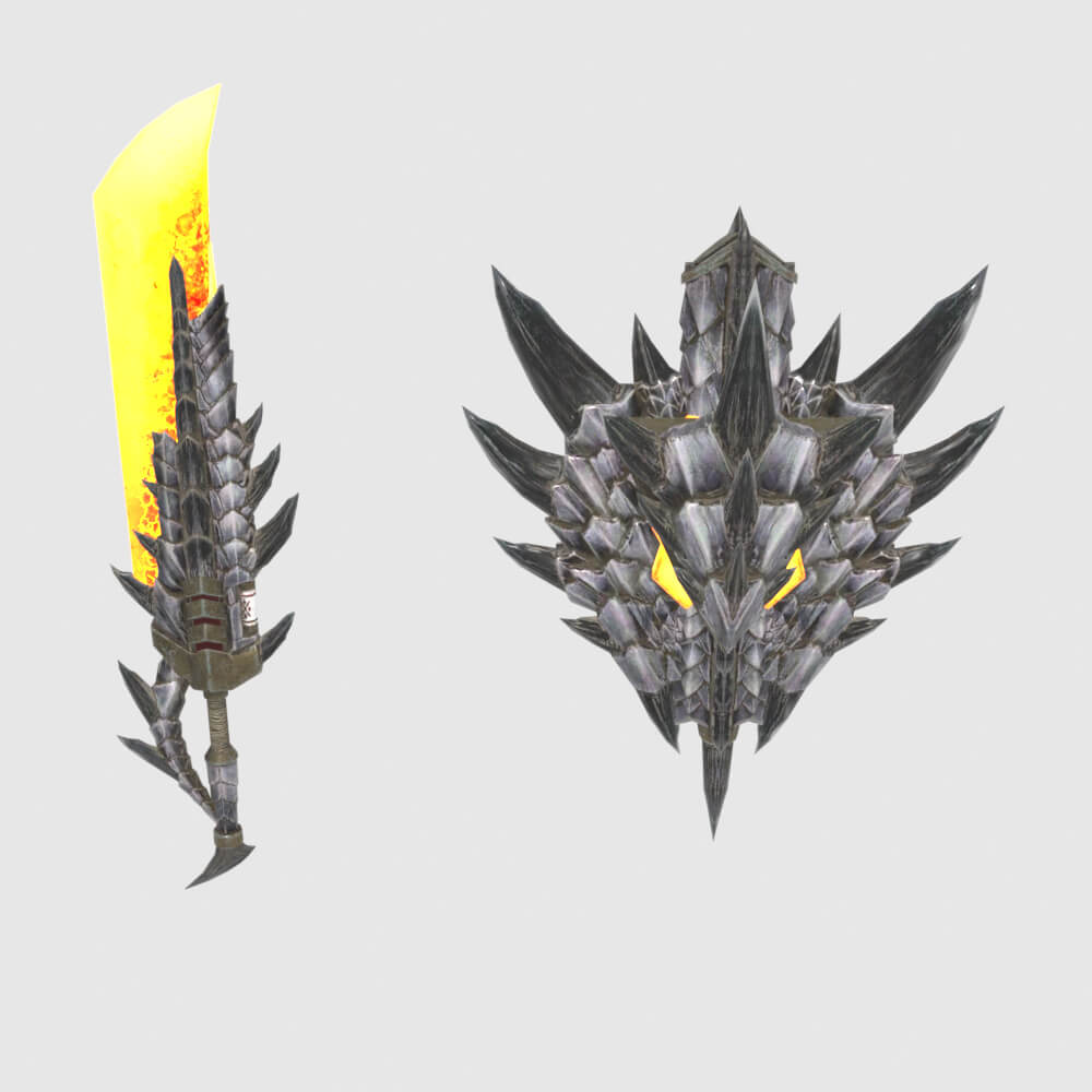 Hellsire Blade - Monster Hunter World 3D Model