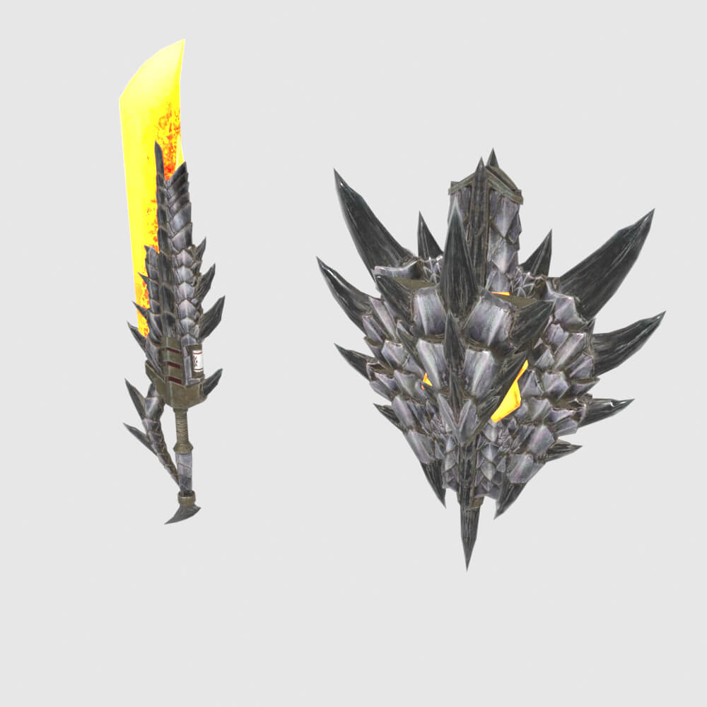 Hellsire Blade - Monster Hunter World 3D Model