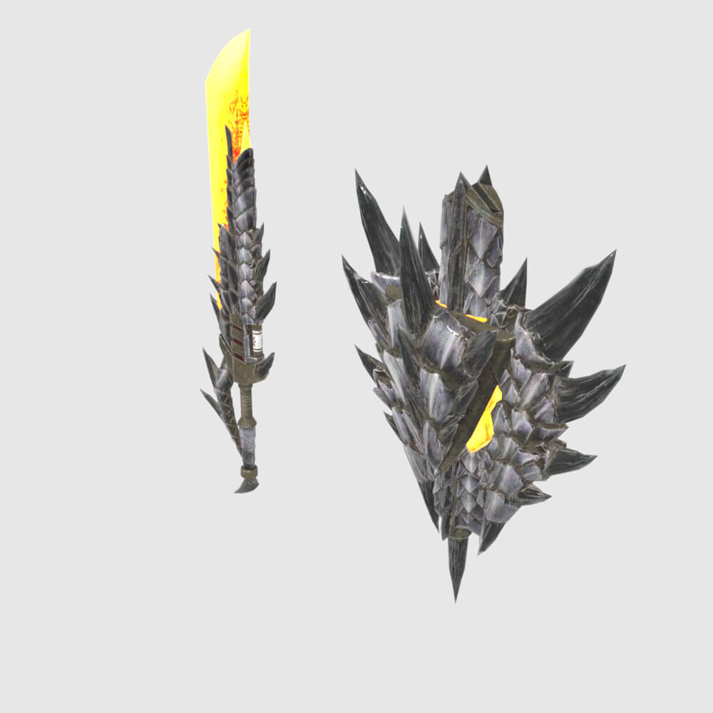 Hellsire Blade - Monster Hunter World 3D Model
