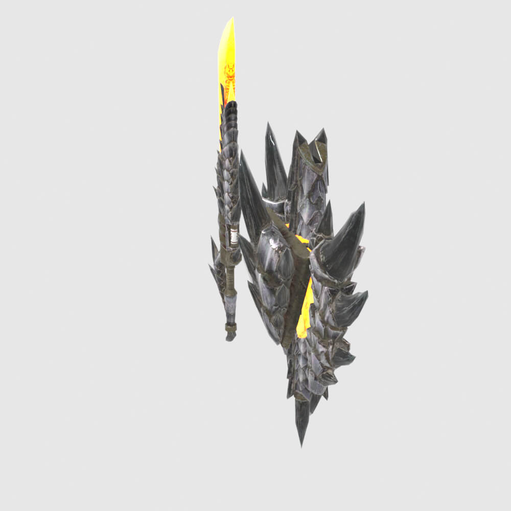 Hellsire Blade - Monster Hunter World 3D Model