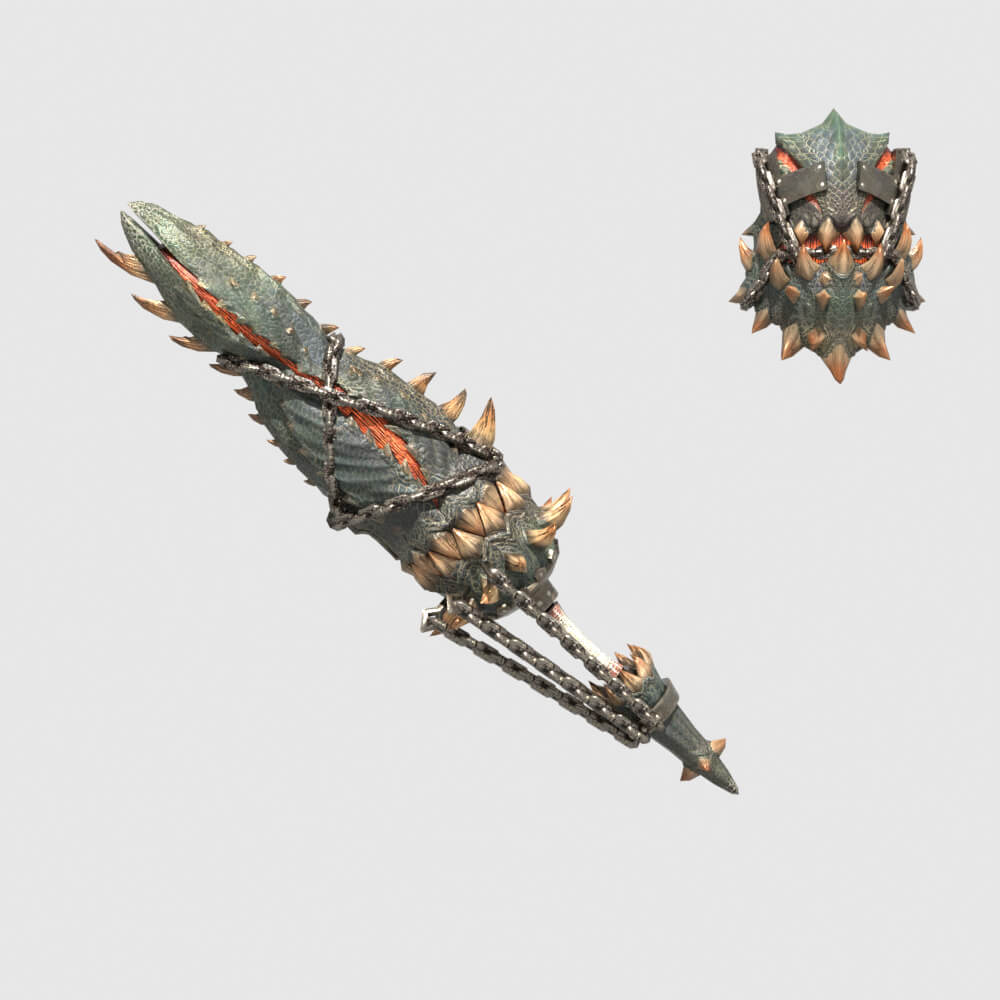 Insatiable Gunlance - Monster Hunter World 3D Model